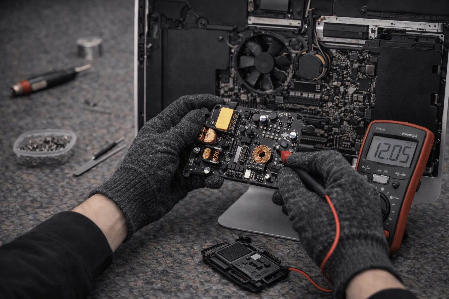 Ремонт блока питания iMac