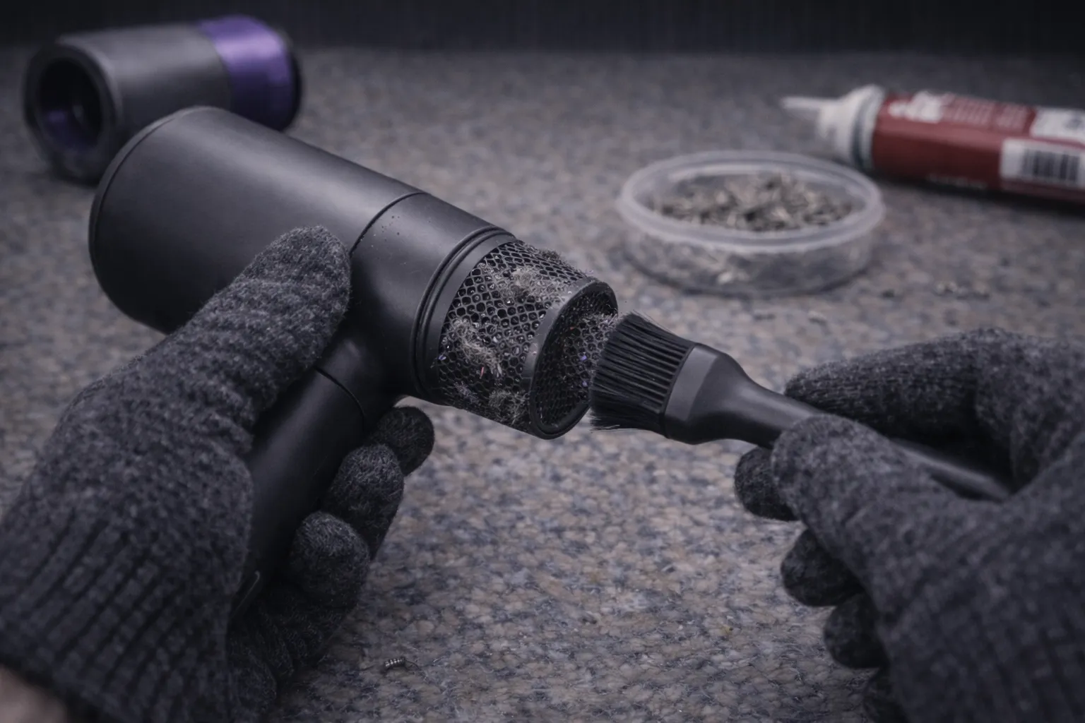 Чистка фильтра фена Dyson
