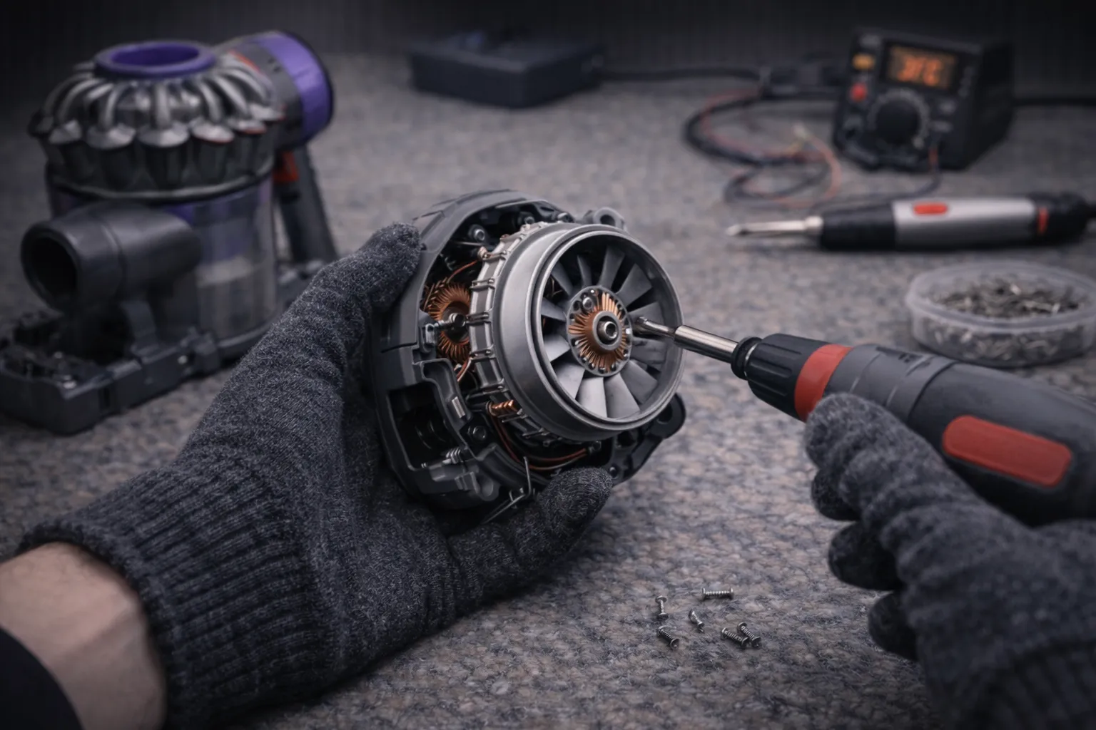 Ремонт моторного блока пылесоса Dyson