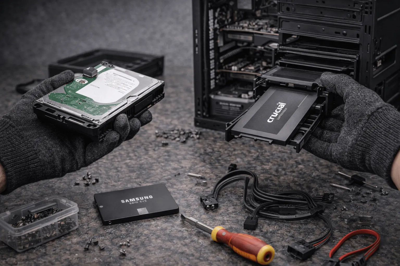 Замена жесткого диска и установка SSD